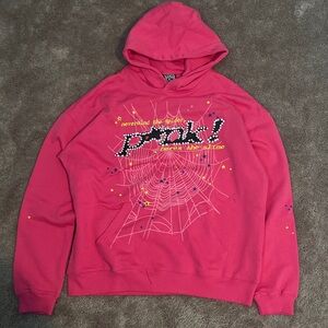 Pink Spider Graphic Hoodie send best offer